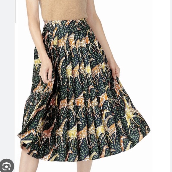 J.crew pleated midi skirt in giraffes - Picture 1 of 4